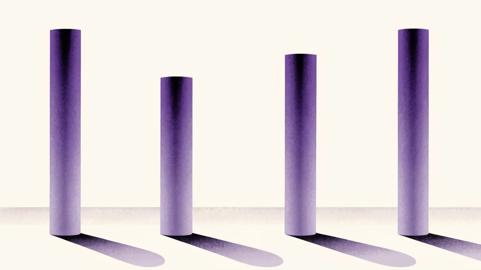 Editorial visual representando as 4 perguntas da régua de aprovação como pilares verticais