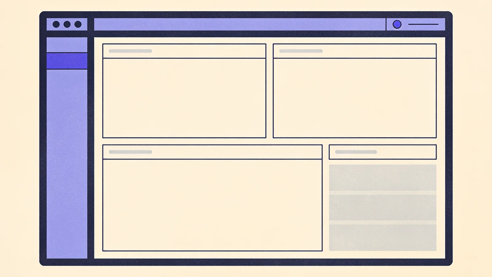 Tela de notebook mostrando dashboard de CRM com campos de previsão e probabilidade vazios ou em branco