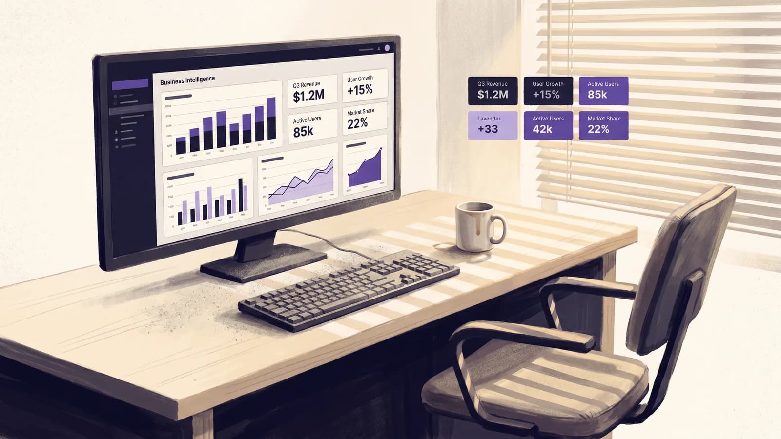 Tela de dashboard com números atualizados mas nenhum responsável marcado